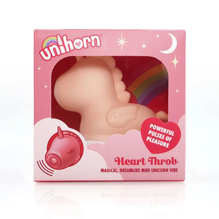 Creative Conceptions Female Sex Toys Unihorn Heart Throb Yellow USB Rechargeable Flicking Stimulator