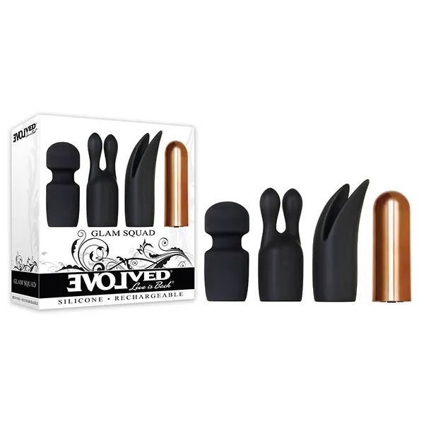 Evolved Evolved Glam Squad Copper Rechargeable Bullet with 3 Interchangeable Sleeves Female Sex Toys