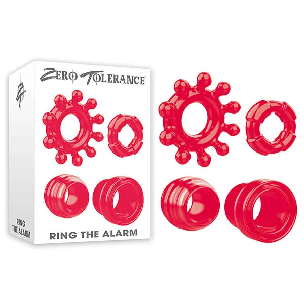 Male Sex Toys Zero Tolerance Zero Tolerance Ring The Alarm Cock Rings Set of 4