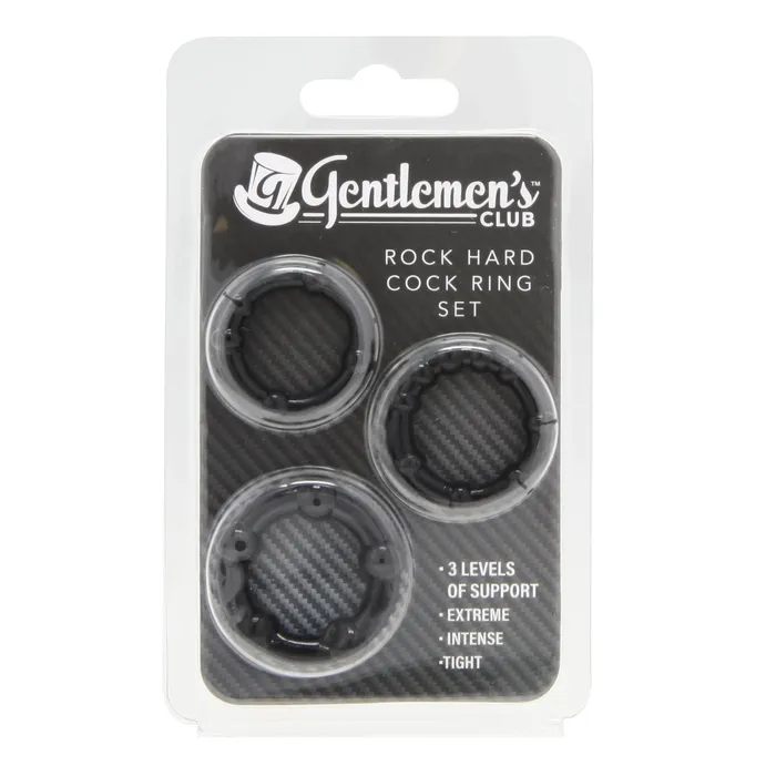 Rock Hard Cock Ring Set GENTLEMENS CLUB Male Sex Toys