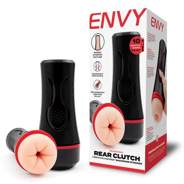 Xgen Products Male Sex Toys ENVY Squeezable Rear Clutch Stroker Vibrating Anal Stroker